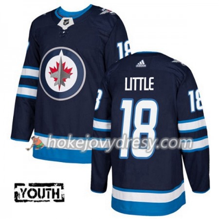Dětské Hokejový Dres Winnipeg Jets Bryan Little 18 Adidas 2017-2018 Modrá Authentic